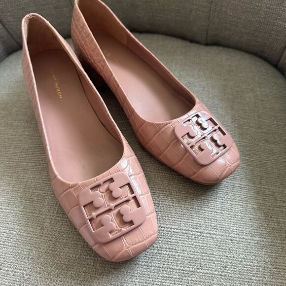 NWOT: Tory Burch Georgia Snake Skin Pump - Picture 2 of 9